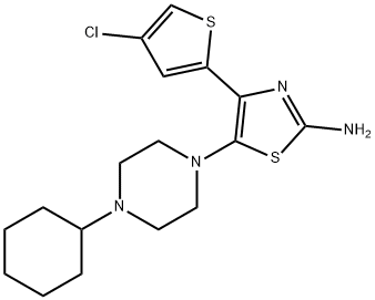 4-(4-chlorothiophen-2-yl)-5-(4-cyclohexylpiperazin-1-yl)thiazol-2-amine