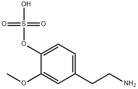 Phenol, 4-(2-aminoethyl)-2-methoxy-, 1-(hydrogen sulfate) Struktur