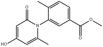 苯甲酸,3-(4-羟基-6-甲基-2-氧代-1(2H)-吡啶基)-4-甲基-,甲酯 结构式