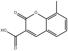 8-methyl-2-oxo-2H-chromene-3-carboxylic acid Struktur