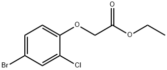 2-(4-ブロモ-2-クロロフェノキシ)酢酸エチル 化学構造式