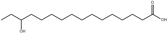 14-ヒドロキシヘキサデカン酸 化学構造式