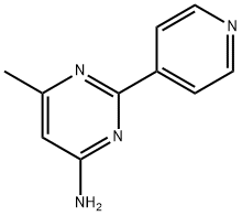 2-(4-ピリジル)-6-メチルピリミジン-4-アミン 化学構造式