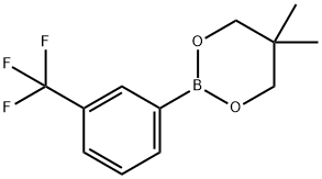 5,5-dimethyl-2-[3-(trifluoromethyl)phenyl]-1,3,2-dioxaborinane Structure