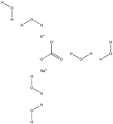 Potassium sodium carbonate hexahydrate,64399-16-2,结构式