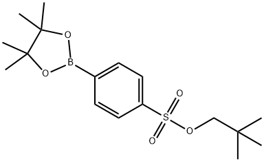 4-(4,4,5,5-tetramethyl-[1,3,2]dioxaborolan-2-yl)-benzenesulfonic acid 2,2-dimethylpropyl ester 化学構造式