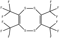 1,2,5,6-Tetrathiocin, 3,4,7,8-tetrakis(trifluoromethyl)- Structure