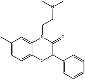 2-Phenyl-4-[2-(dimethylamino)ethyl]-6-methyl-2H-1,4-benzoxazin-3(4H)-one Structure