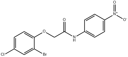 2-(2-bromo-4-chlorophenoxy)-N-(4-nitrophenyl)acetamide,658045-77-3,结构式