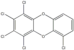 1,2,3,4,6-pentachlorodibenzo-p-dioxin Struktur