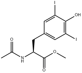 N-乙酰基-3,5-二碘-DL-酪氨酸甲酯 结构式