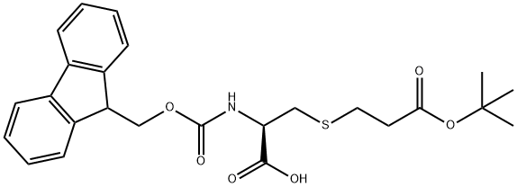 N-(((9H-芴-9-基)甲氧基)羰基)-S-(3-(叔丁氧基)-3-氧代丙基)-L-半胱氨酸, 685863-48-3, 结构式