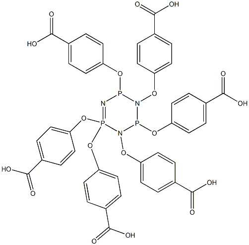 Hexa(p-carboxyphenoxy)cyclotriphosphazene Structure