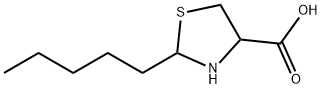2-pentyl-1,3-thiazolidine-4-carboxylic acid Struktur