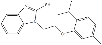 1-[2-(2-isopropyl-5-methylphenoxy)ethyl]-1H-benzimidazol-2-yl hydrosulfide Structure