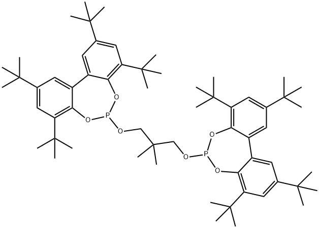 6,6'-((2,2-dimethylpropane-1,3-diyl)bis(oxy))bis(2,4,8,10-tetra-tert-butyldibenzo[d,f][1,3,2]dioxaphosphepine),71941-95-2,结构式