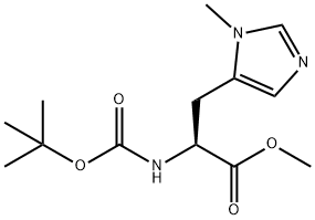 Methyl (S)-2-(Boc-amino)-3-(1-methyl-5-imidazolyl)propanoate 化学構造式