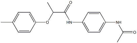N-[4-(acetylamino)phenyl]-2-(4-methylphenoxy)propanamide Structure