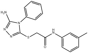 2-[(5-amino-4-phenyl-4H-1,2,4-triazol-3-yl)sulfanyl]-N-(3-methylphenyl)acetamide,724453-69-4,结构式