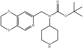 1,1-dimethylethyl (2,3-dihydro[1,4]dioxino[2,3-c]pyridin-7-ylmethyl) 4-piperidinylcarbamate,724789-75-7,结构式