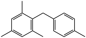 Benzene, 1,3,5-trimethyl-2-[(4-methylphenyl)methyl]- Struktur