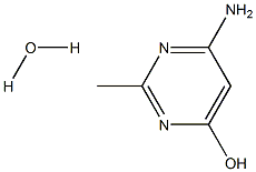 6-アミノ-2-メチル-3H-ピリミジン-4-オン水和物 化学構造式