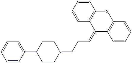 4-phenyl-1-[3-(9H-thioxanthen-9-ylidene)propyl]piperidine Structure