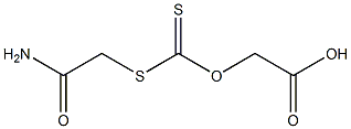 Aceticacid,[[(2-amino-2-oxoethyl)thio]thioxomethoxy]-,75032-76-7,结构式