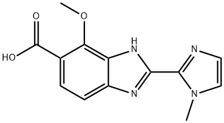 7-methoxy-2-(1-methylimidazol-2-yl)benzimidazole-6-carboxylic acid Struktur