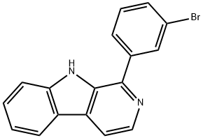 1-(3-ブロモフェニル)-9H-ピリド[3,4-b]インドール 化学構造式