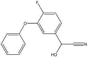 α-シアノ-3-フェノキシ-4-フルオロベンジルアルコール 化学構造式