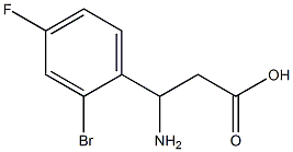 3-AMINO-3-(2-BROMO-4-FLUOROPHENYL)PROPANOIC ACID Struktur