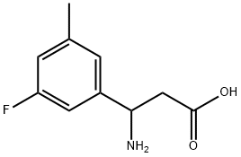 3-AMINO-3-(3-FLUORO-5-METHYLPHENYL)PROPANOIC ACID 结构式