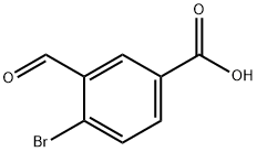 4-ブロモ-3-ホルミル安息香酸 化学構造式