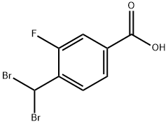 4-(dibromomethyl)-3-fluorobenzoic acid Struktur