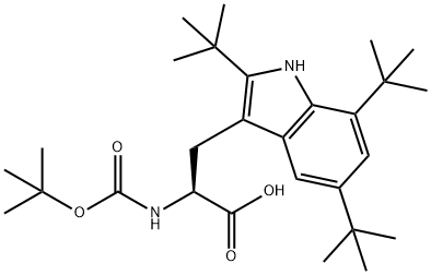 Boc-L-2,5,7-tri-tert-butyl-tryptophan Struktur