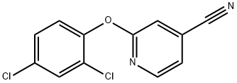 2-(2,4-dichlorophenoxy)pyridine-4-carbonitrile Struktur