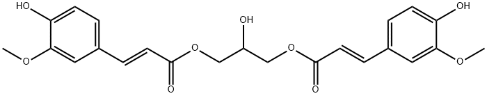 2-Propenoic acid, 3-(4-hydroxy-3-methoxyphenyl)-, 1,1'-(2-hydroxy-1,3-propanediyl) ester, (2E,2'E)- Structure