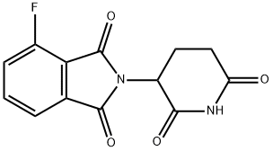 2-(2,6-二氧代-哌啶-3-基)-4-氟基-异吲哚-1,3-二酮,835616-60-9,结构式