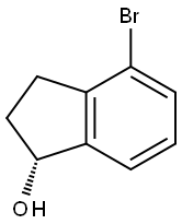(Ｒ)-4-ブロモ-1-インダノール 化学構造式