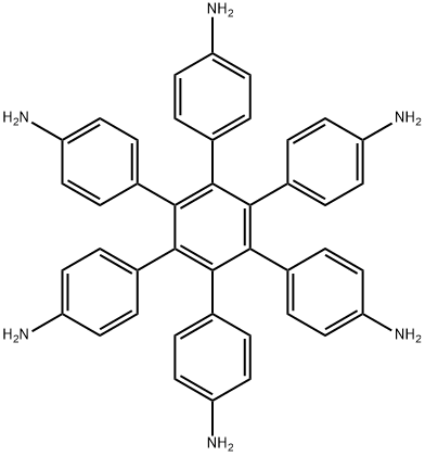 六(4-胺基六苯基)苯, 840503-80-2, 结构式