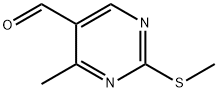 5-Pyrimidinecarboxaldehyde, 4-methyl-2-(methylthio)- Structure