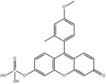 9-(4-Methoxy-2-methylphenyl)-6-(phosphonooxy)-3H-xanthen-3-one Structure