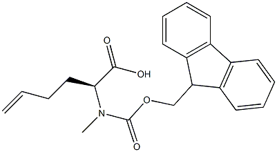 5-Hexenoic acid, 2-[[(9H-fluoren-9-ylmethoxy)carbonyl]methylamino]-, (2S)- 化学構造式