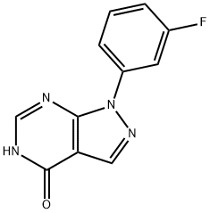 1-(3-FLUOROPHENYL)-1H-PYRAZOLO[3,4-D]PYRIMIDIN-4-OL, 864871-85-2, 结构式
