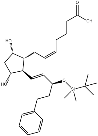 (5Z)-7-[(1R,2R,3R,5S)-2-[(1E,3S)-3-[[(1,1-二甲基乙基)二甲基硅烷基]氧基]-5-苯基-1-戊烯基]-3,5-二羟基环戊基]-5-庚烯酸, 865087-15-6, 结构式