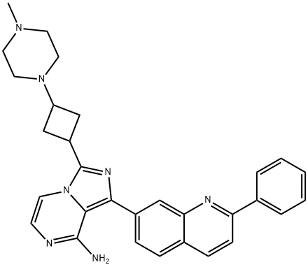 3-((1s,3s)-3-(4-Methylpiperazin-1-yl)cyclobutyl)-1-(2-phenylquinolin-7-yl)iMidazo[1,5-a]pyrazin-8-aMine|PQIP