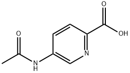 2-Pyridinecarboxylic acid, 5-(acetylamino)- Structure