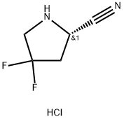 (S)-4,4-二氟吡咯烷-2-甲腈盐酸盐 结构式