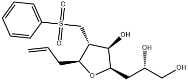 (S)-3-((2R,3R,4R,5S)-5-allyl-3-hydroxy-4-((phenylsulfonyl)methyl)tetrahydrofuran-2-yl)propane-1,2-diol|艾日布林中间体
